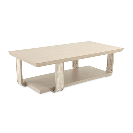 Lotus Bay Sand Rectangular Cocktail Table from Michael Amini - Luna Furniture