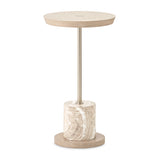 Lotus Bay Sand Chairside Table from Michael Amini - Luna Furniture