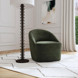 Leon Hunter Green Upholstered Accent Swivel Barrel Chair from Coaster - Luna Furniture