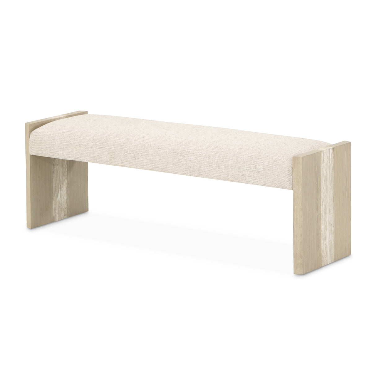 Lotus Bay Sand Accent Bench from Michael Amini - Luna Furniture
