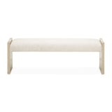 Lotus Bay Sand Accent Bench from Michael Amini - Luna Furniture
