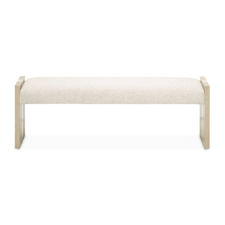 Lotus Bay Sand Accent Bench from Michael Amini - Luna Furniture
