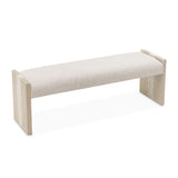 Lotus Bay Sand Accent Bench from Michael Amini - Luna Furniture