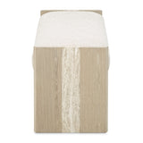 Lotus Bay Sand Accent Bench from Michael Amini - Luna Furniture