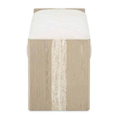 Lotus Bay Sand Accent Bench from Michael Amini - Luna Furniture