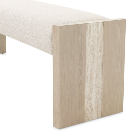Lotus Bay Sand Accent Bench from Michael Amini - Luna Furniture