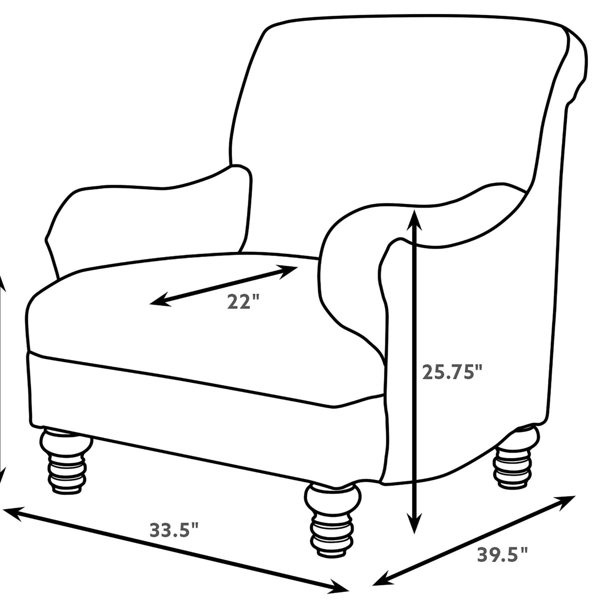 Glenn Blue Recessed Arms Accent Chair from Coaster - Luna Furniture