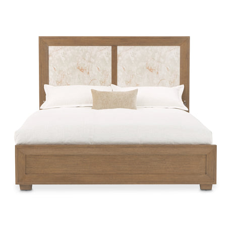 Portrait Sienna Brown Queen Panel Bed With Led Lights from Michael Amini - Luna Furniture