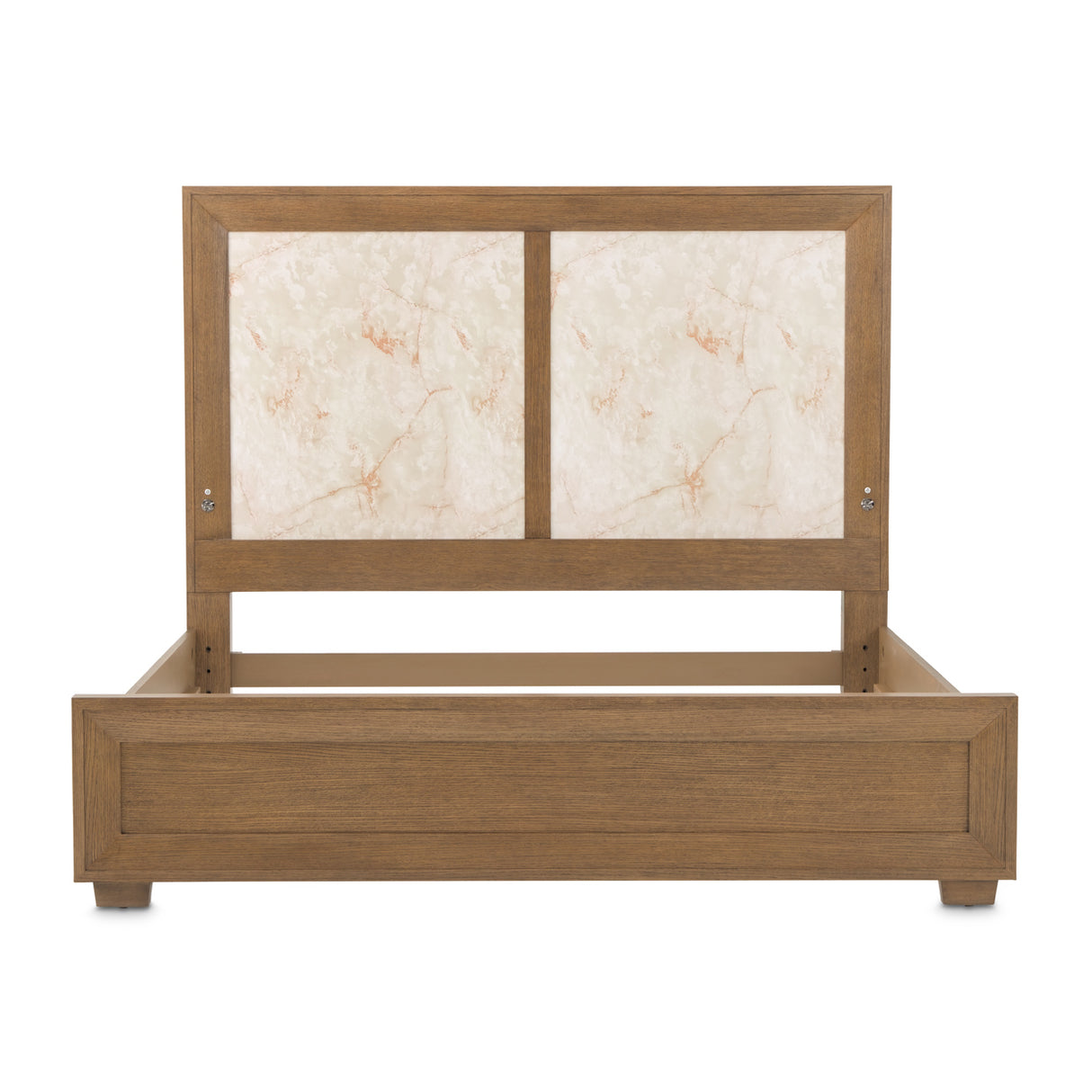 Portrait Sienna Brown Eastern King Panel Bed With Led Lights from Michael Amini - Luna Furniture