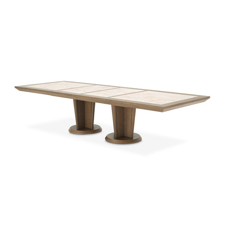 Portrait Sienna Brown Wide Rectangular Dining Table from Michael Amini - Luna Furniture