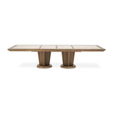 Portrait Sienna Brown Wide Rectangular Dining Table from Michael Amini - Luna Furniture
