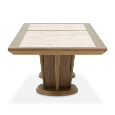 Portrait Sienna Brown Wide Rectangular Dining Table from Michael Amini - Luna Furniture