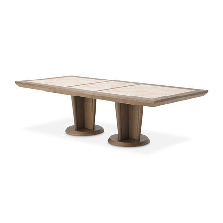 Portrait Sienna Brown Wide Rectangular Dining Table from Michael Amini - Luna Furniture