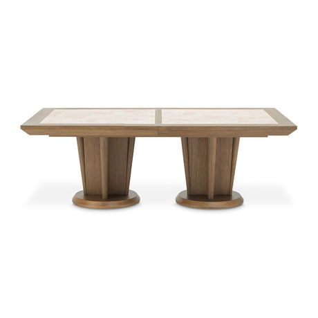 Portrait Sienna Brown Wide Rectangular Dining Table from Michael Amini - Luna Furniture