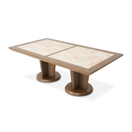 Portrait Sienna Brown Wide Rectangular Dining Table from Michael Amini - Luna Furniture