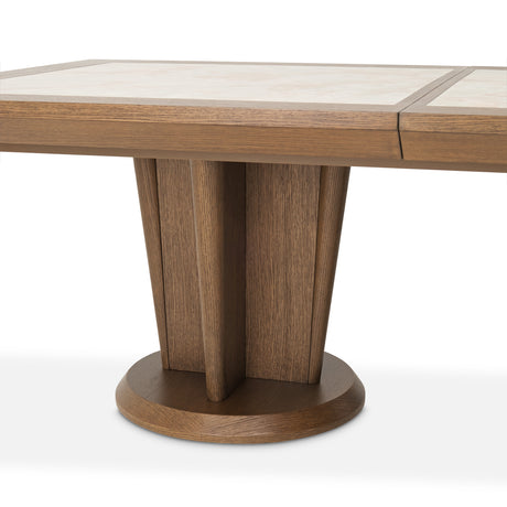 Portrait Sienna Brown Wide Rectangular Dining Table from Michael Amini - Luna Furniture
