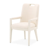 Portrait Alabaster White Dining Arm Chair