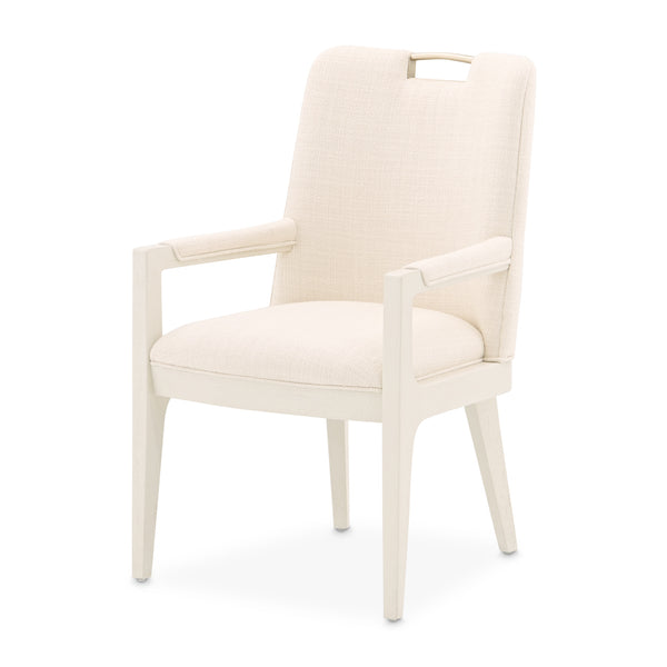Portrait Alabaster White Dining Arm Chair