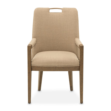 Portrait Sienna Brown Dining Arm Chair from Michael Amini - Luna Furniture
