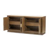 Portrait Sienna Brown Sideboard With Led Lights from Michael Amini - Luna Furniture