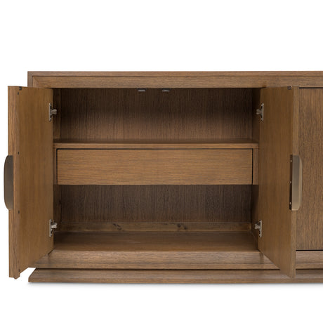 Portrait Sienna Brown Sideboard With Led Lights from Michael Amini - Luna Furniture