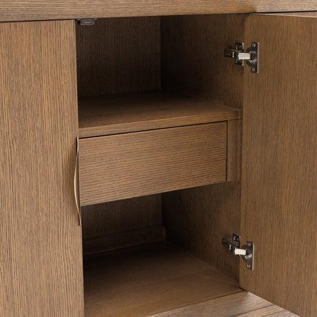 Portrait Sienna Brown Sideboard With Led Lights from Michael Amini - Luna Furniture