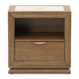 Portrait Sienna Brown 1-drawer Nightstand With Led Lights from Michael Amini - Luna Furniture