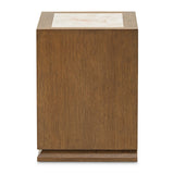 Portrait Sienna Brown 1-drawer Nightstand With Led Lights from Michael Amini - Luna Furniture