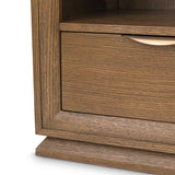 Portrait Sienna Brown 1-drawer Nightstand With Led Lights from Michael Amini - Luna Furniture
