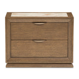 Portrait Sienna Brown 2-drawer Nightstand With Led Lights from Michael Amini - Luna Furniture