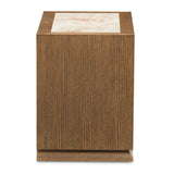 Portrait Sienna Brown 2-drawer Nightstand With Led Lights from Michael Amini - Luna Furniture