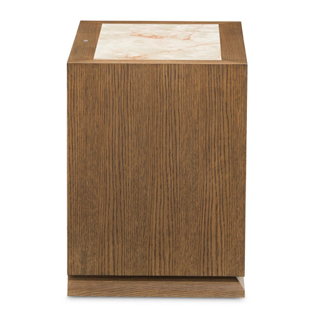 Portrait Sienna Brown 2-drawer Nightstand With Led Lights from Michael Amini - Luna Furniture