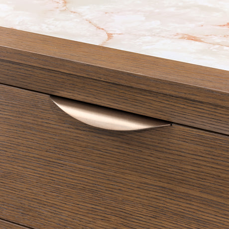Portrait Sienna Brown 2-drawer Nightstand With Led Lights from Michael Amini - Luna Furniture