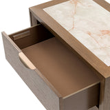 Portrait Sienna Brown 2-drawer Nightstand With Led Lights from Michael Amini - Luna Furniture
