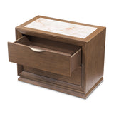 Portrait Sienna Brown 2-drawer Nightstand With Led Lights from Michael Amini - Luna Furniture