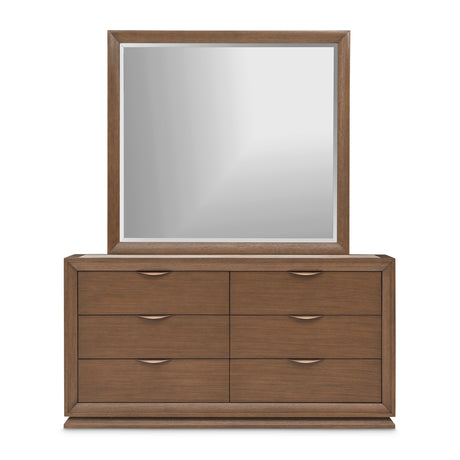 Portrait Sienna Brown Small Dresser with Mirror from Michael Amini - Luna Furniture