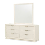 Portrait Alabaster White Dresser with Mirror