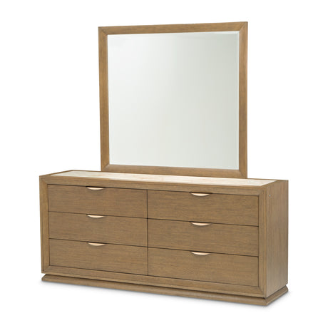 Portrait Sienna Brown Large Dresser With Mirror from Michael Amini - Luna Furniture