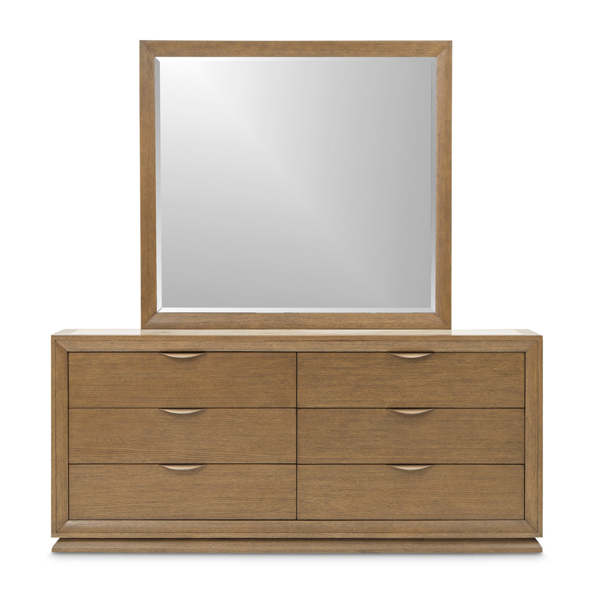 Portrait Sienna Brown Large Dresser With Mirror from Michael Amini - Luna Furniture