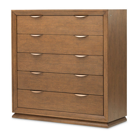Portrait Sienna Brown 5-drawer Chest from Michael Amini - Luna Furniture