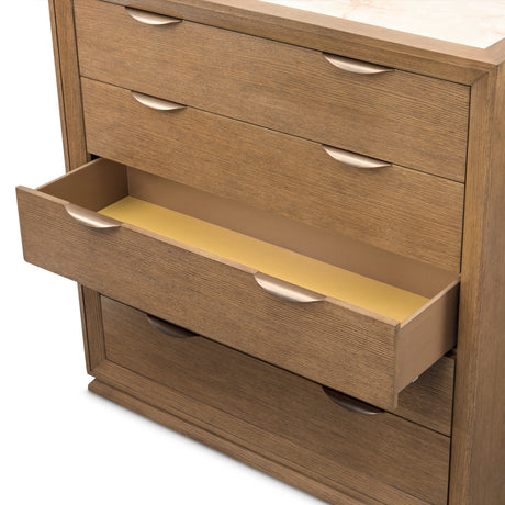 Portrait Sienna Brown 5-drawer Chest from Michael Amini - Luna Furniture