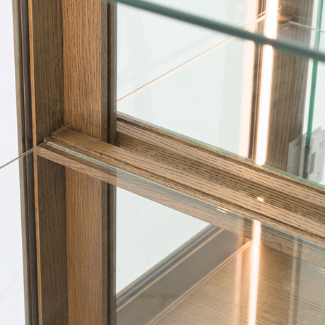 Portrait Sienna Brown Display Cabinet from Michael Amini - Luna Furniture