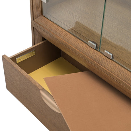Portrait Sienna Brown Display Cabinet from Michael Amini - Luna Furniture