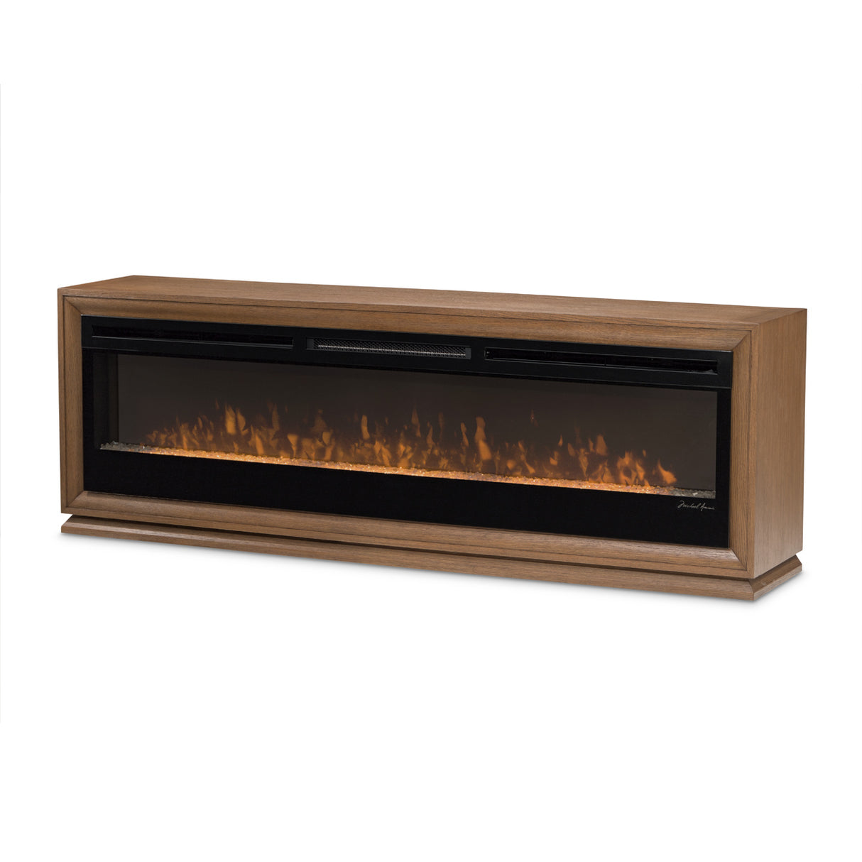 Portrait Sienna Brown Fireplace With Electric Insert from Michael Amini - Luna Furniture