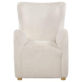 Thornton Cream Faux Fur Wingback Lounge Accent Chair from Coaster - Luna Furniture
