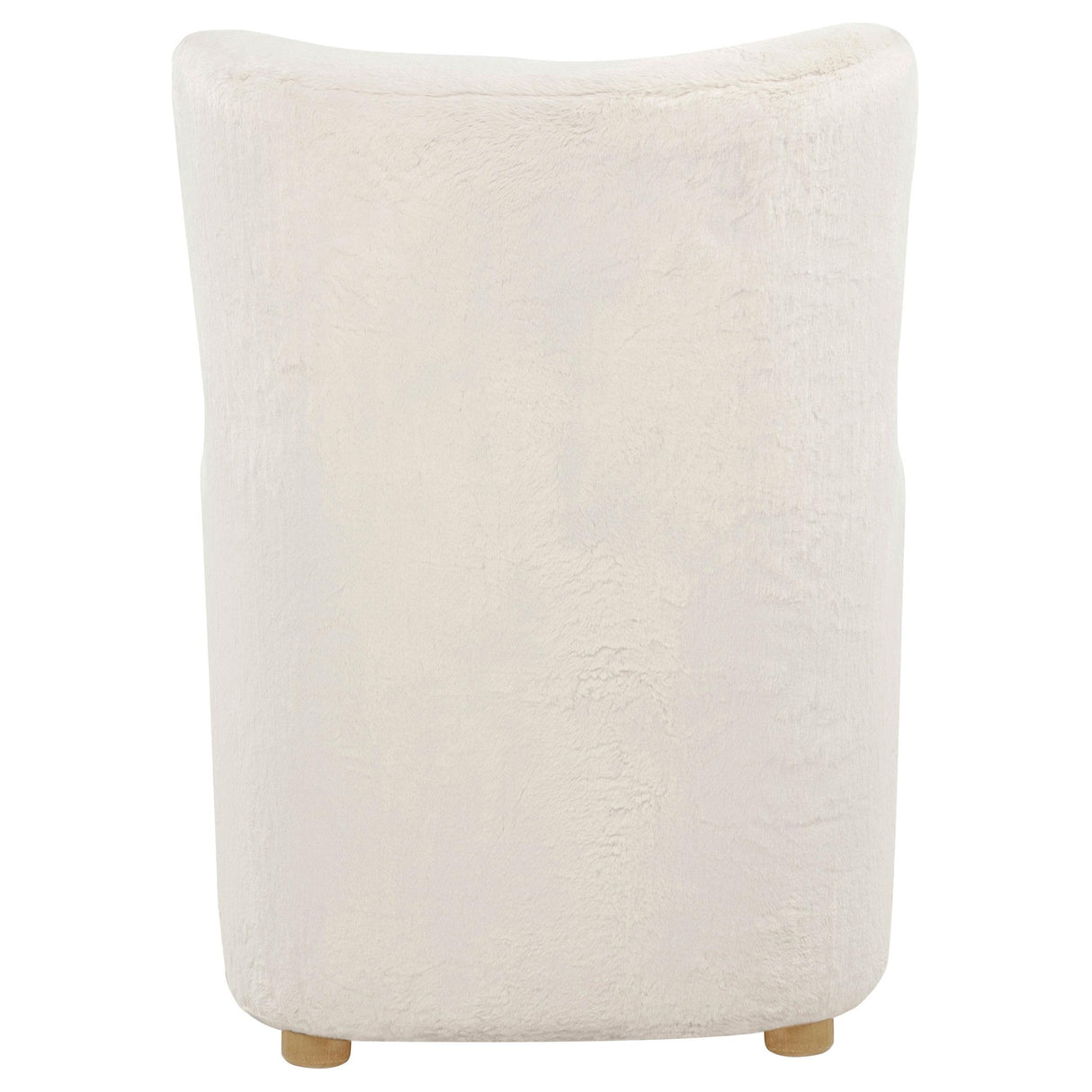Thornton Cream Faux Fur Wingback Lounge Accent Chair from Coaster - Luna Furniture