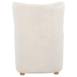 Thornton Cream Faux Fur Wingback Lounge Accent Chair from Coaster - Luna Furniture