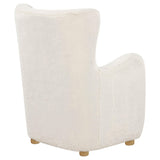 Thornton Cream Faux Fur Wingback Lounge Accent Chair from Coaster - Luna Furniture