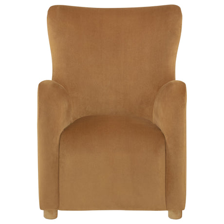 Thornton Velvet Upholstered Wingback Lounge Accent Chair Camel from Coaster - Luna Furniture