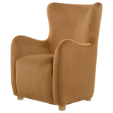 Thornton Velvet Upholstered Wingback Lounge Accent Chair Camel from Coaster - Luna Furniture